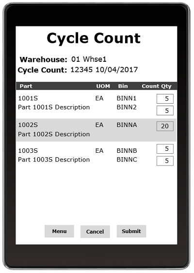 AdvancedWare provides Solutions for Epicor's DataFlo ERP System including Real-Time Barcode Cycle Count and Physical Inventory application